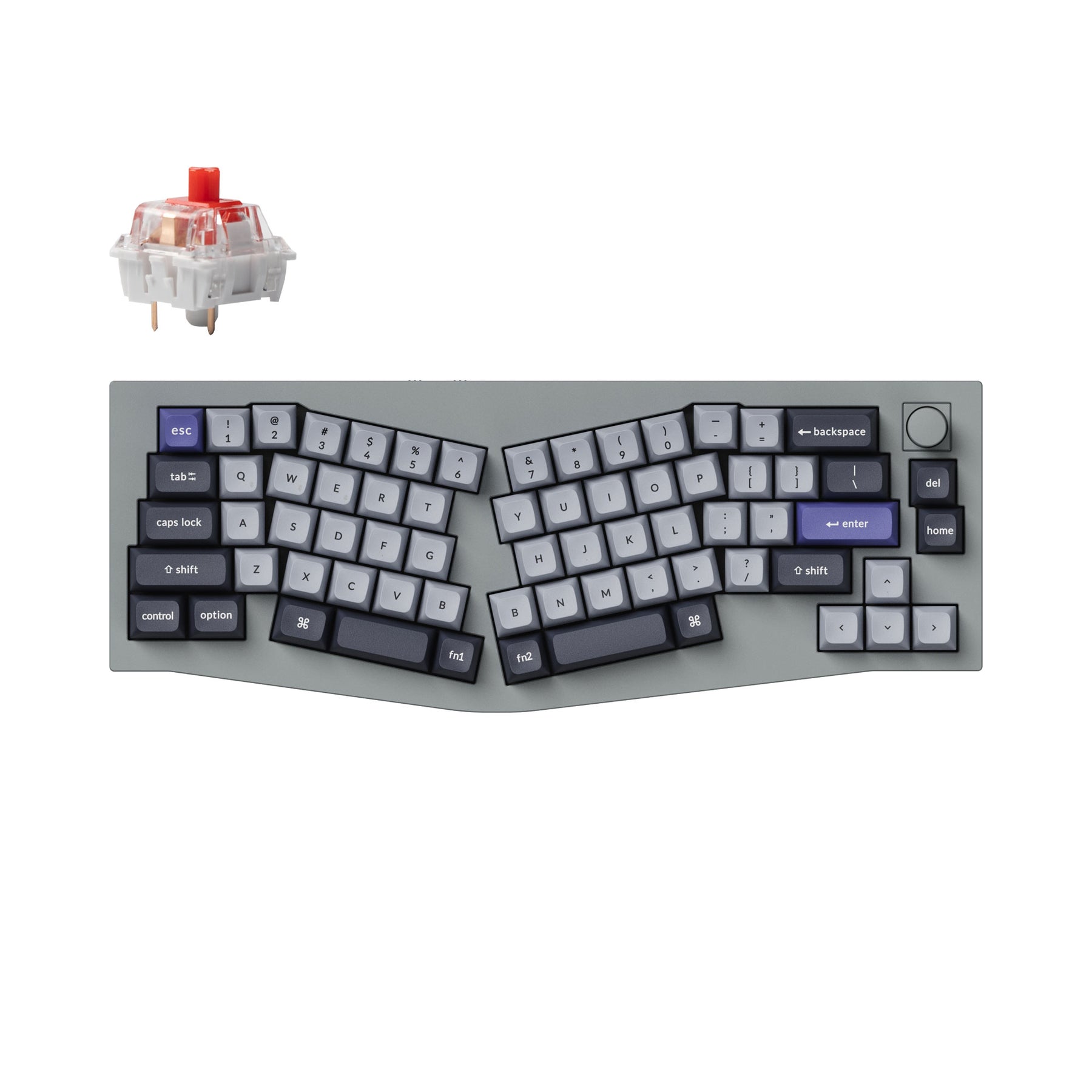 Keychron Q8 Pro (disposition Alice) Clavier mécanique personnalisé sans fil QMK/VIA (disposition US ANSI)
