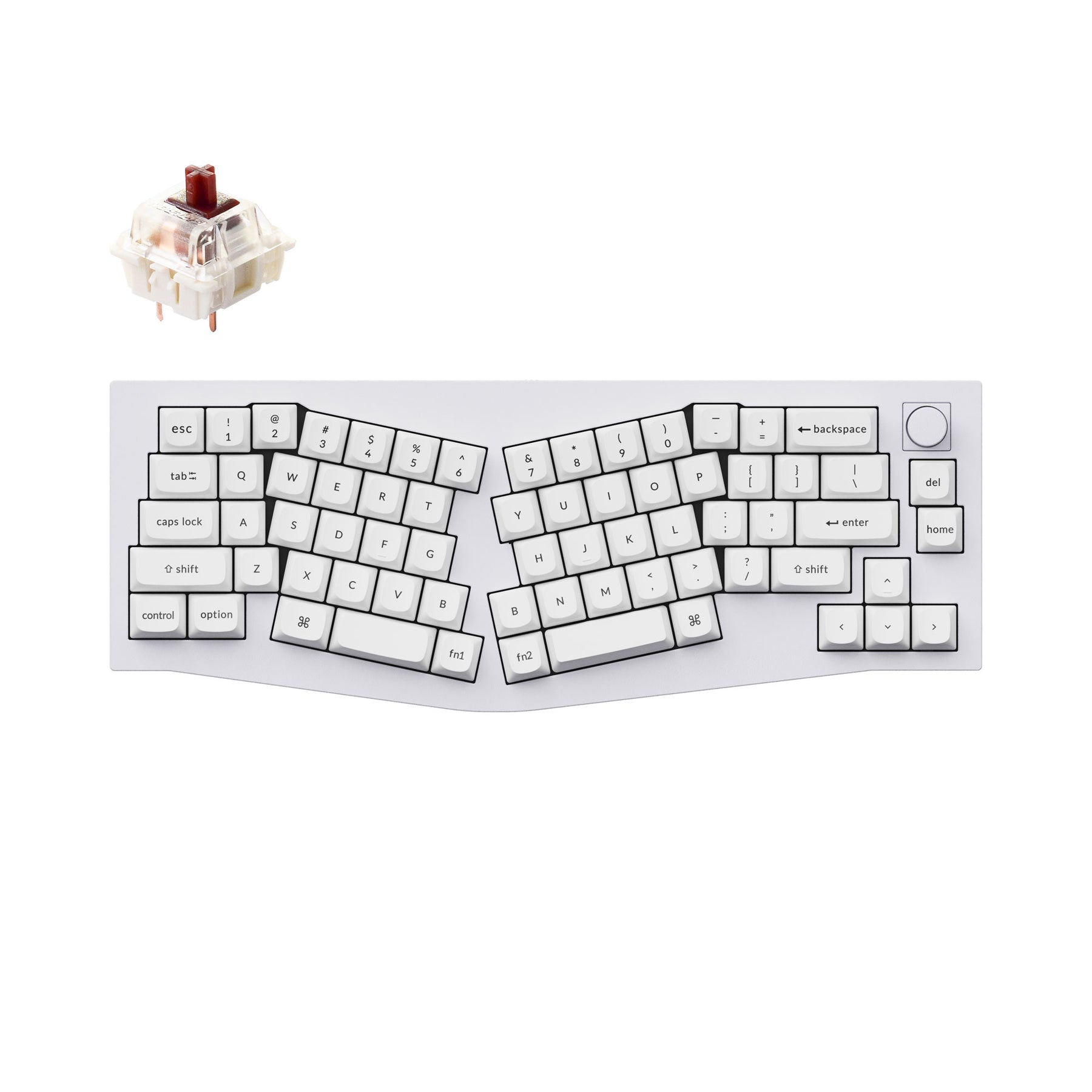 Keychron Q8 (disposition Alice) clavier mécanique personnalisé filaire QMK (disposition US ANSI)