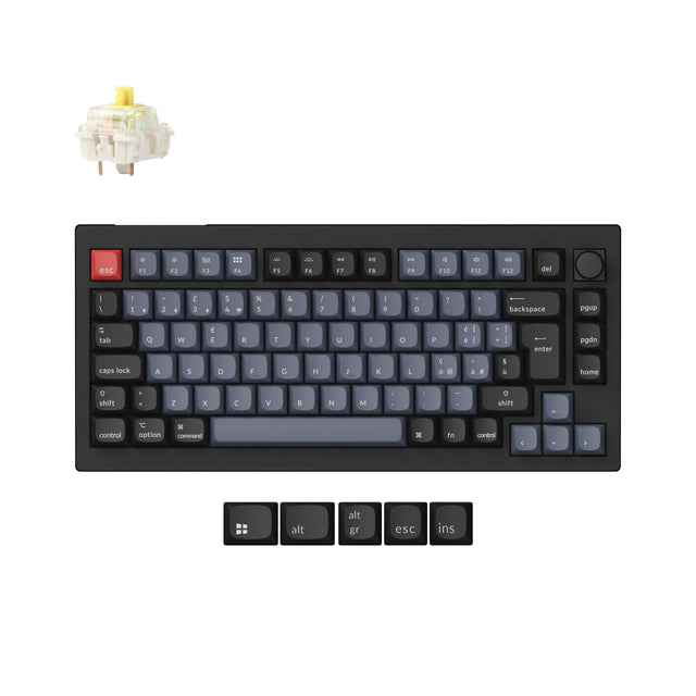 Collection de disposition ISO de clavier mécanique personnalisé sans fil Keychron V1 Max QMK