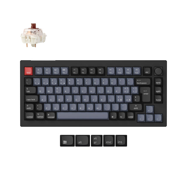 Collection de disposition ISO de clavier mécanique personnalisé sans fil Keychron V1 Max QMK