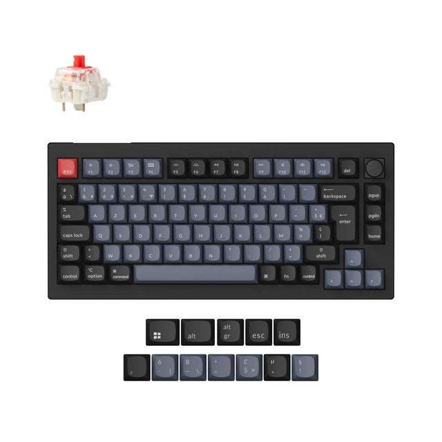 Collection de disposition ISO de clavier mécanique personnalisé sans fil Keychron V1 Max QMK