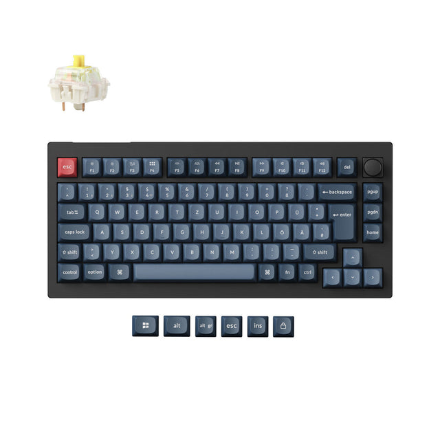 Collection de disposition ISO de clavier mécanique personnalisé sans fil Keychron V1 Max QMK