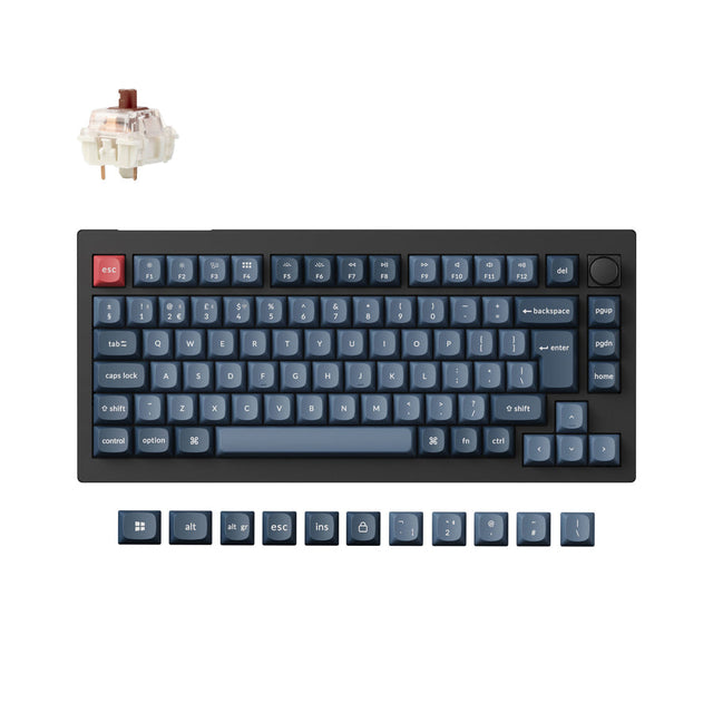 Collection de disposition ISO de clavier mécanique personnalisé sans fil Keychron V1 Max QMK