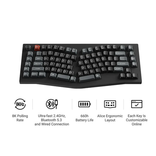 Keychron V10 Ultra 8K Wireless Custom Mechanical Keyboard(US ANSI Layout)