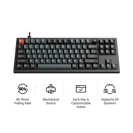 Clavier mécanique personnalisé filaire Keychron V3 8K QMK