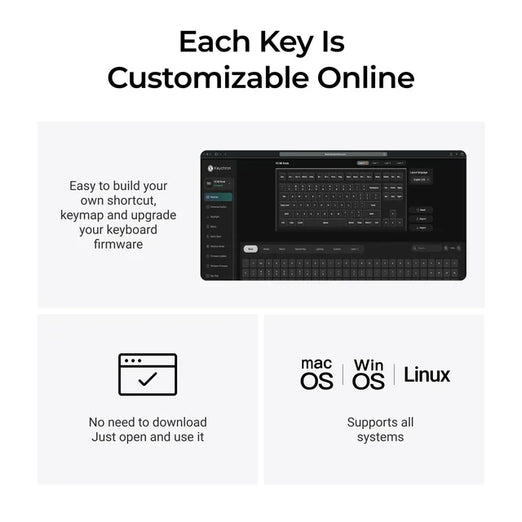 Keychron V3 8K QMK Wired Custom Mechanical Keyboard ISO Layout