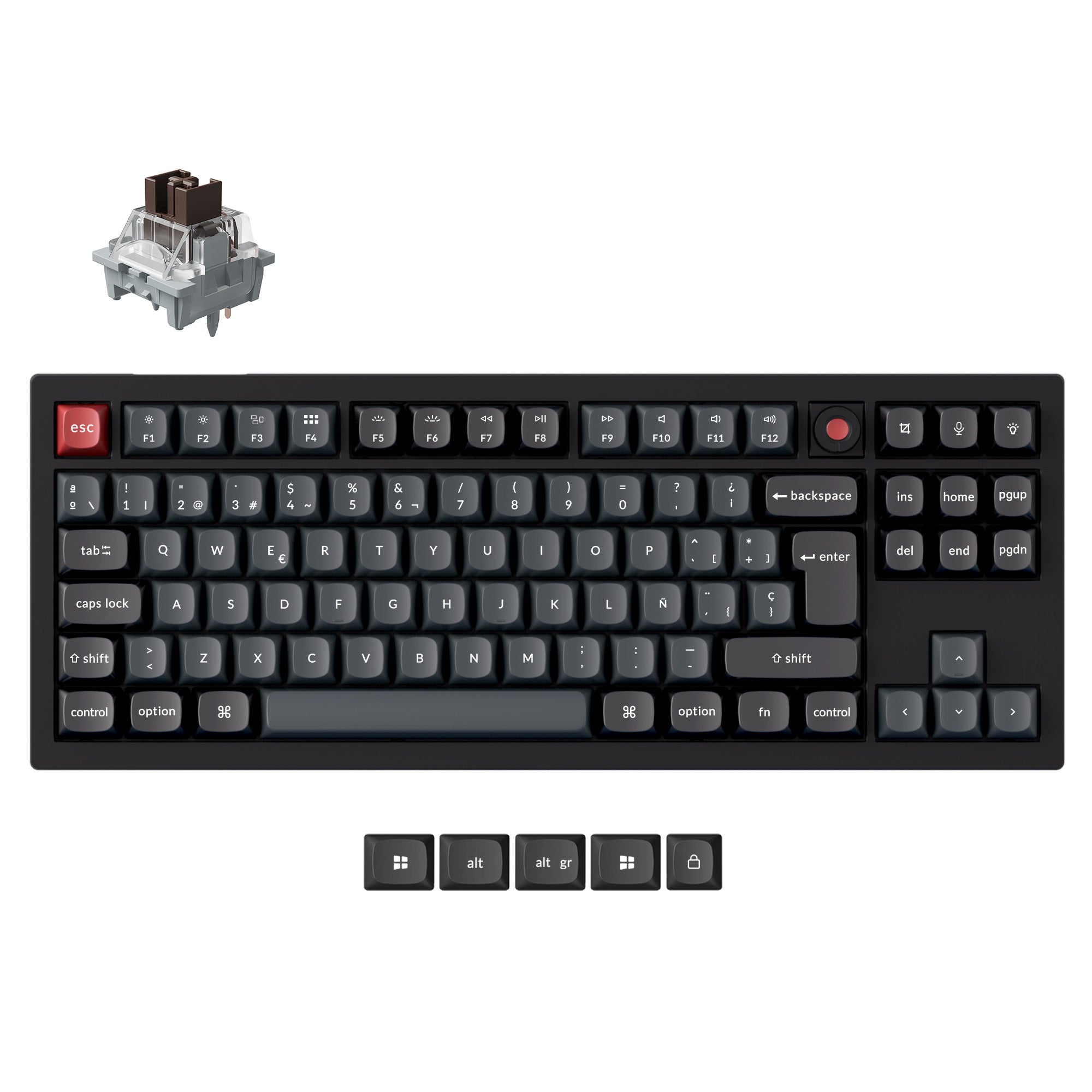 Keychron V3 8K QMK Wired Custom Mechanical Keyboard ISO Layout