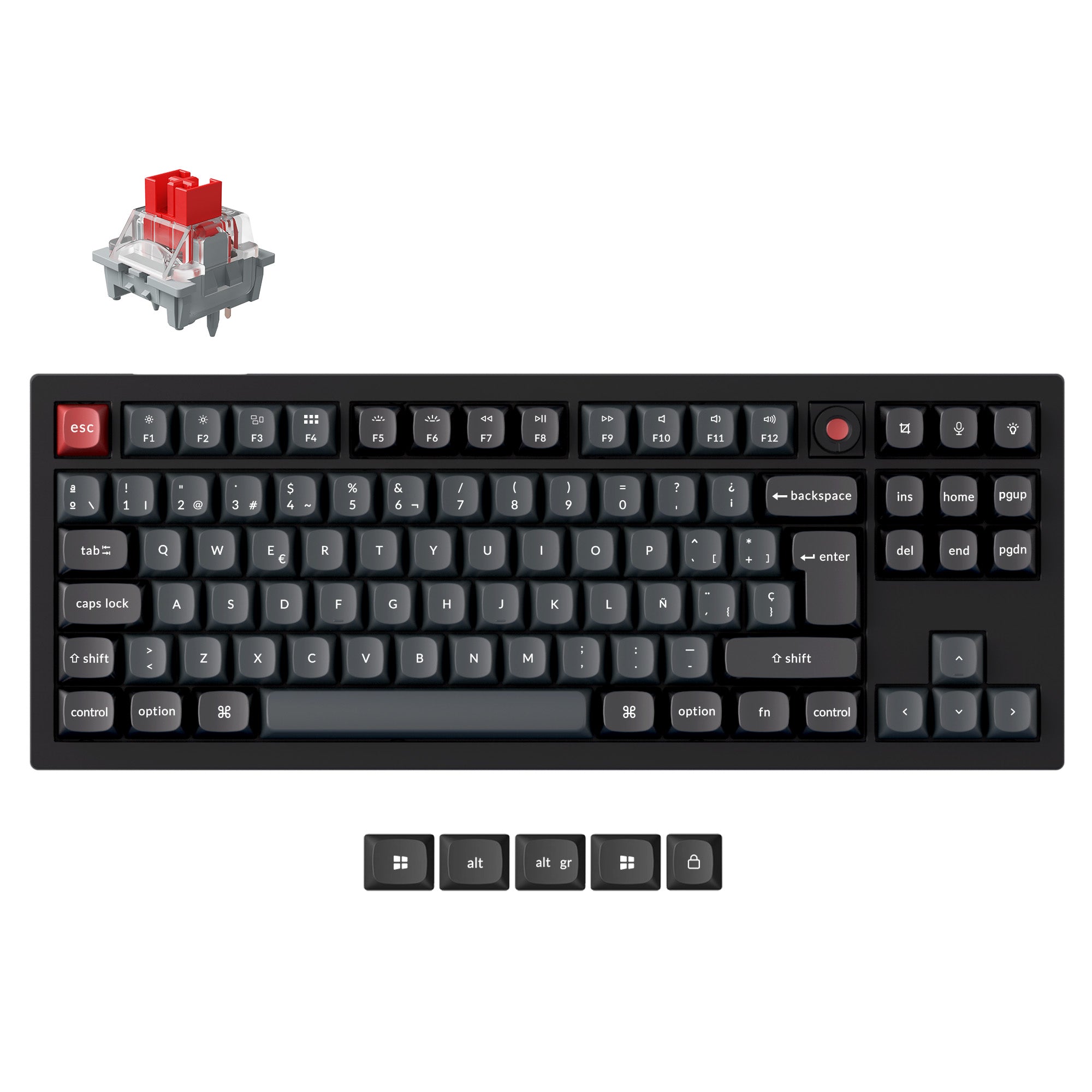 Keychron V3 8K QMK Wired Custom Mechanical Keyboard ISO Layout