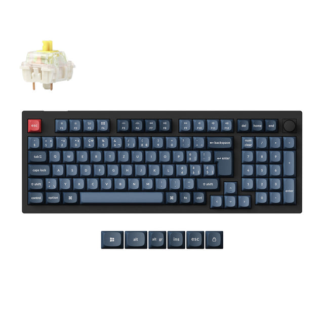 Collection de disposition ISO de clavier mécanique personnalisé sans fil Keychron V5 Max QMK