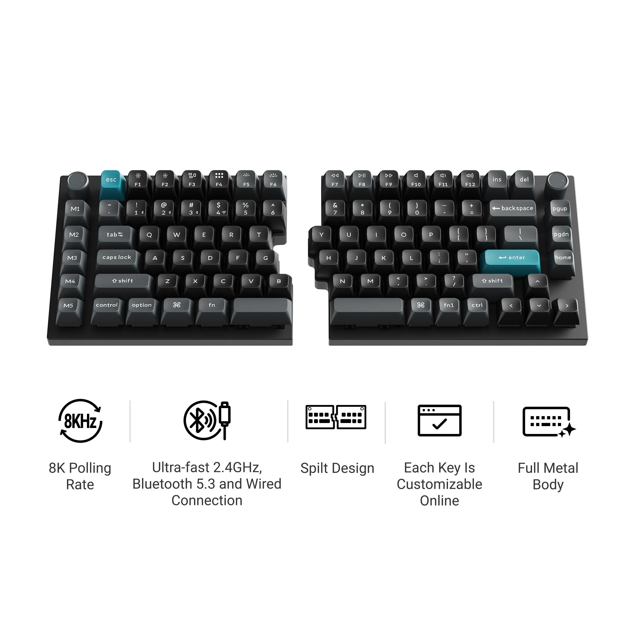 Clavier mécanique personnalisé sans fil Keychron Q11 Ultra 8K (Disposition US ANSI)