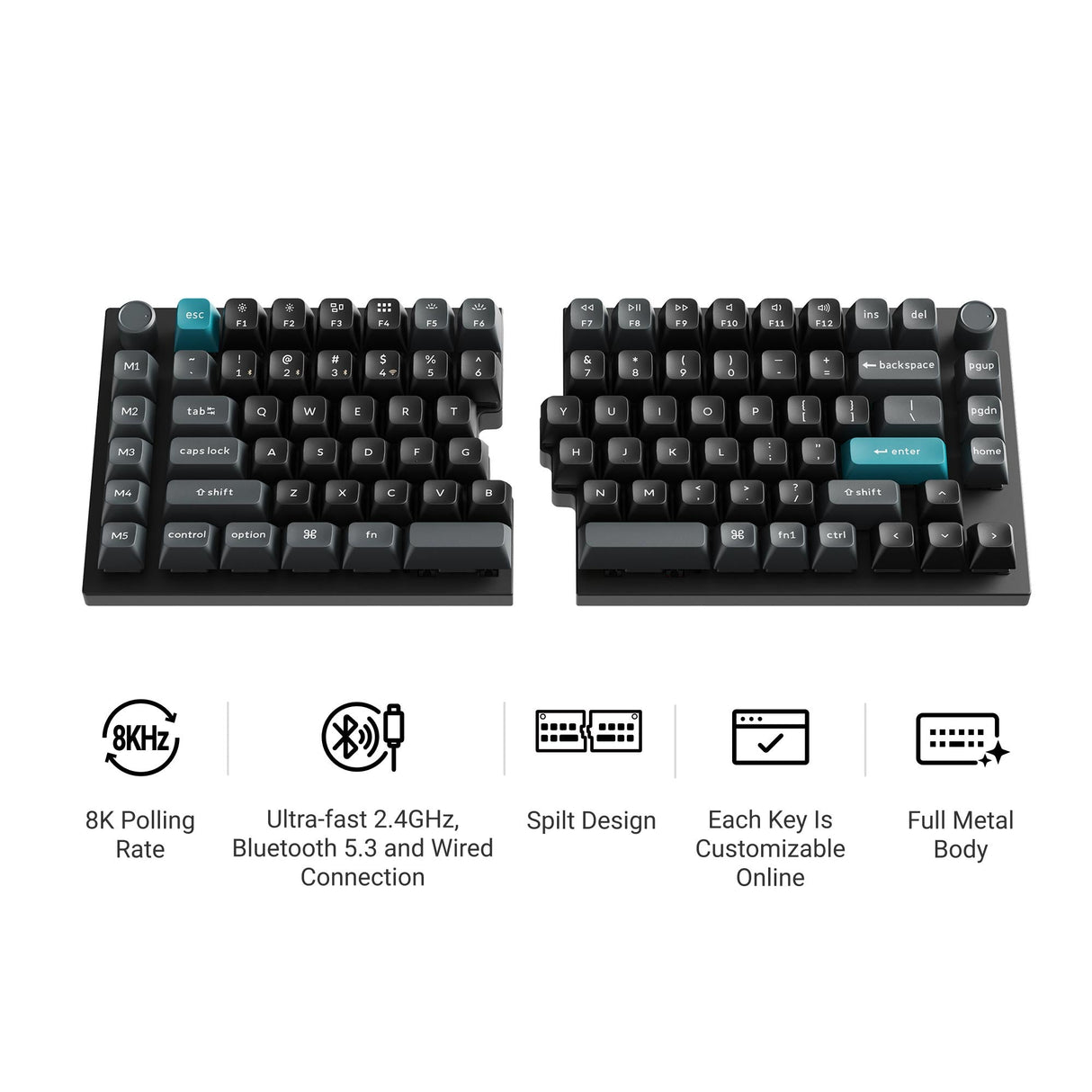 Clavier mécanique personnalisé sans fil Keychron Q11 Ultra 8K (Disposition US ANSI)
