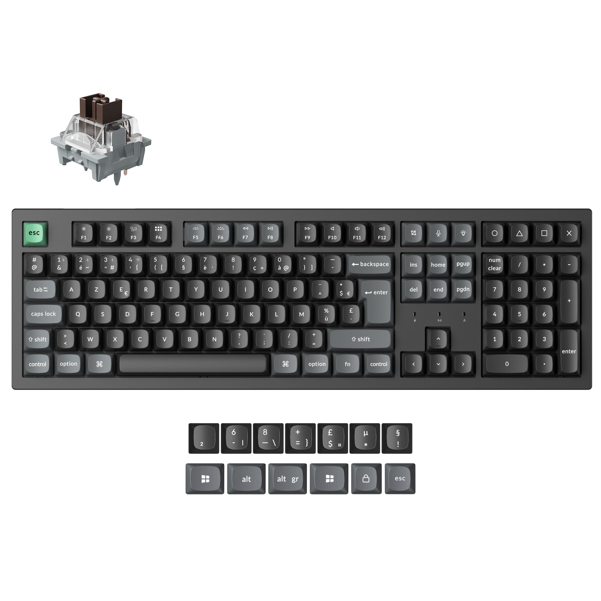 Keychron K10 Ultra 8K Wireless Custom Mechanical Keyboard ISO Layout