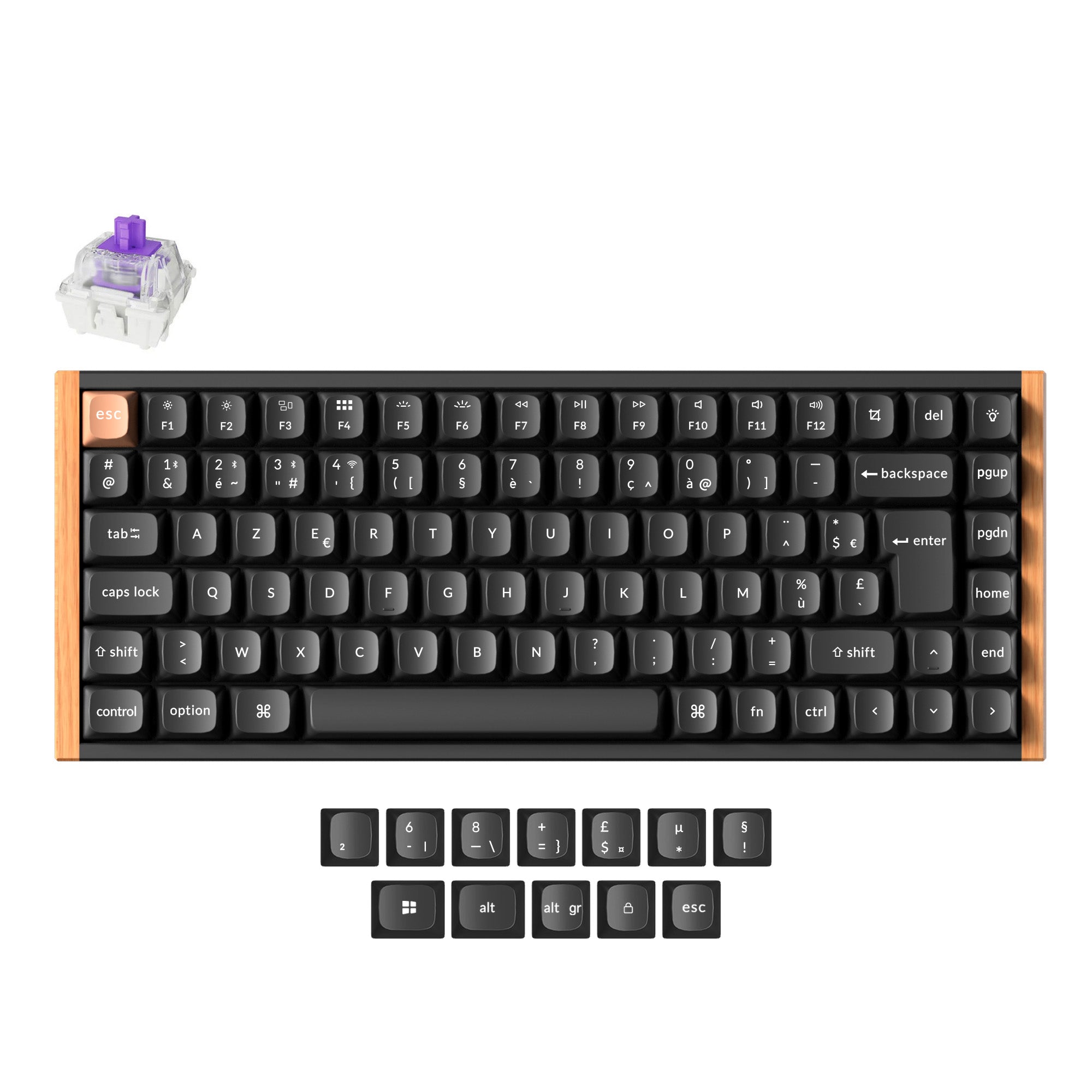 Clavier personnalisé Keychron K2 HE sans fil à interrupteur magnétique Collection disposition ISO