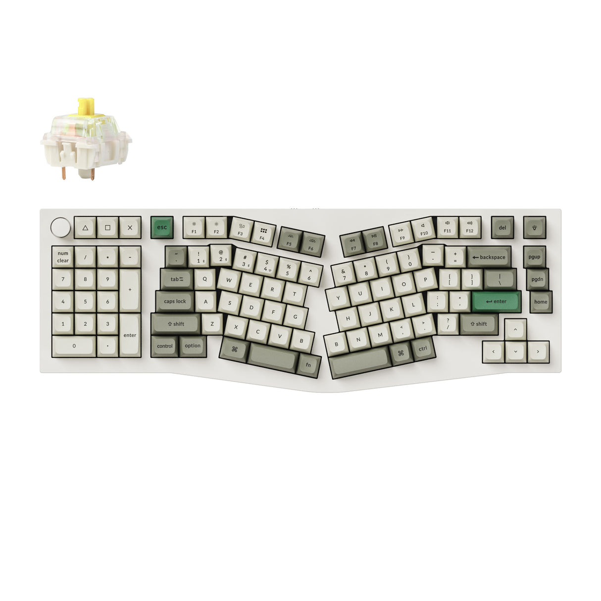 Keychron Q14 Max (disposition Alice) Clavier mécanique personnalisé sans fil QMK (disposition US ANSI)