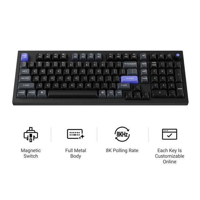 Clavier filaire Keychron Q5 HE 8K avec interrupteurs magnétiques (Disposition US ANSI)