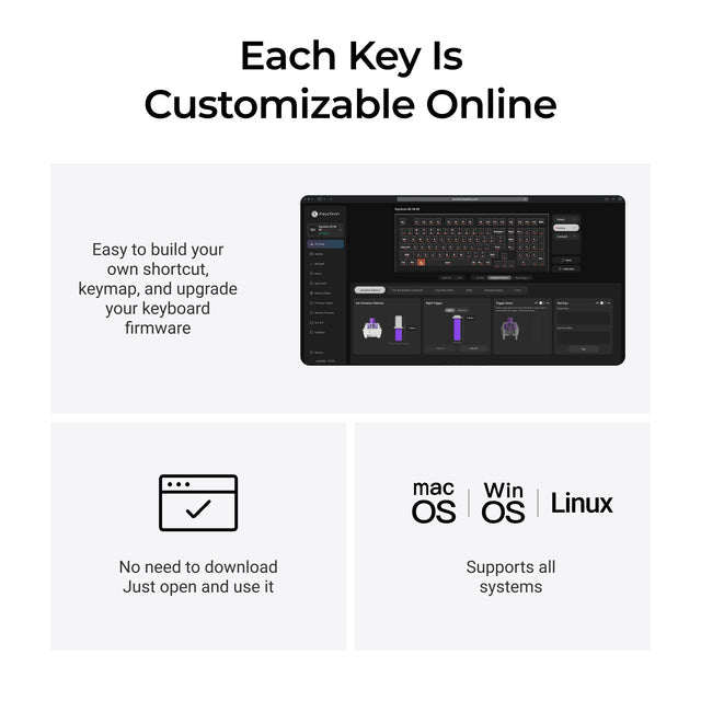 Clavier filaire Keychron Q5 HE 8K avec interrupteurs magnétiques (Disposition US ANSI)