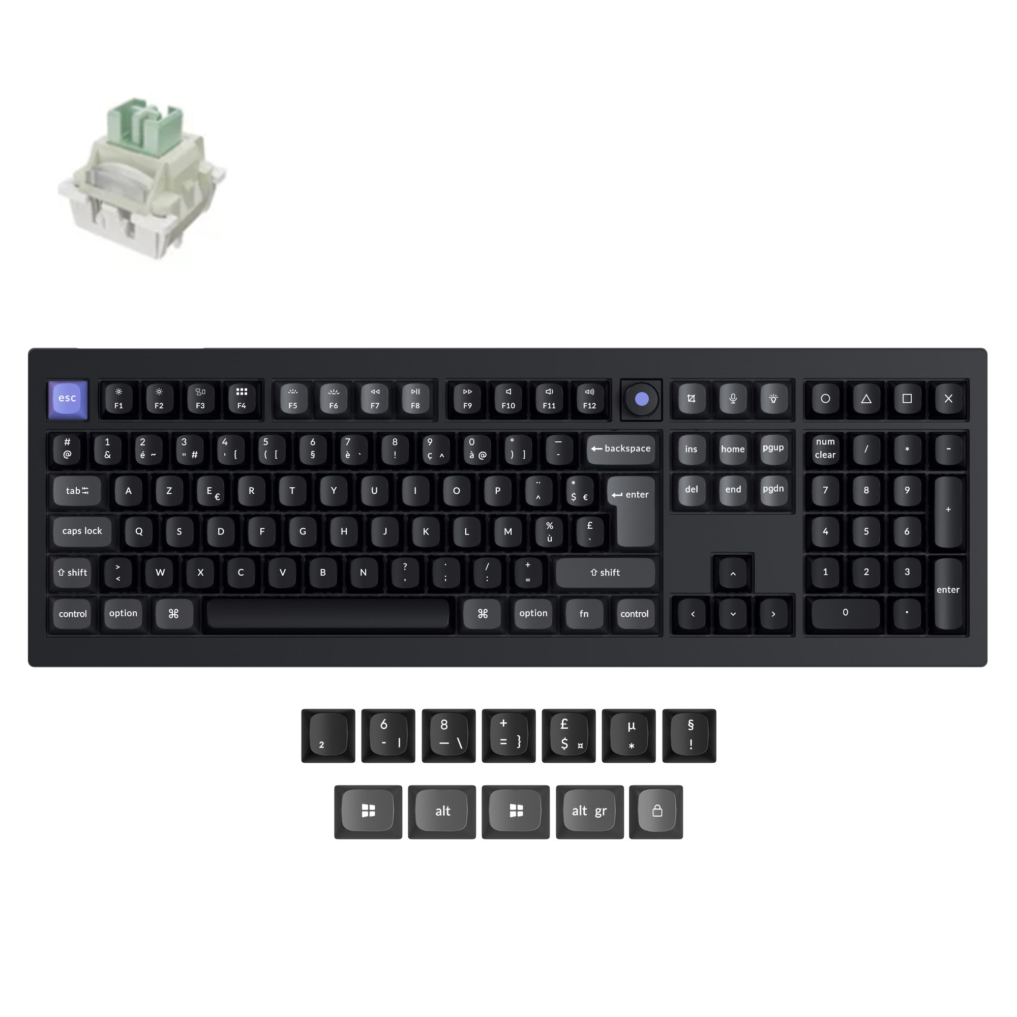 Keychron Q6 HE 8K Wired Magnetic Switch Keyboard ISO Layout Collection