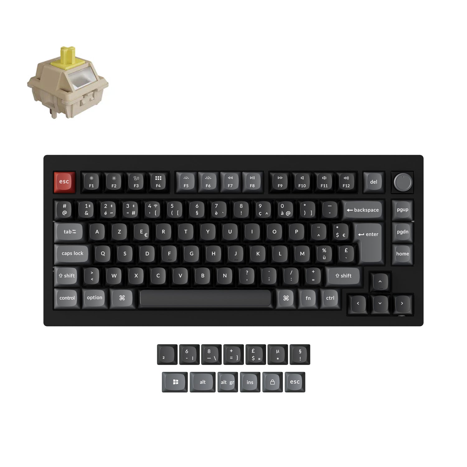 Collection de claviers mécaniques personnalisés Keychron V1 Ultra 8K sans fil disposition ISO