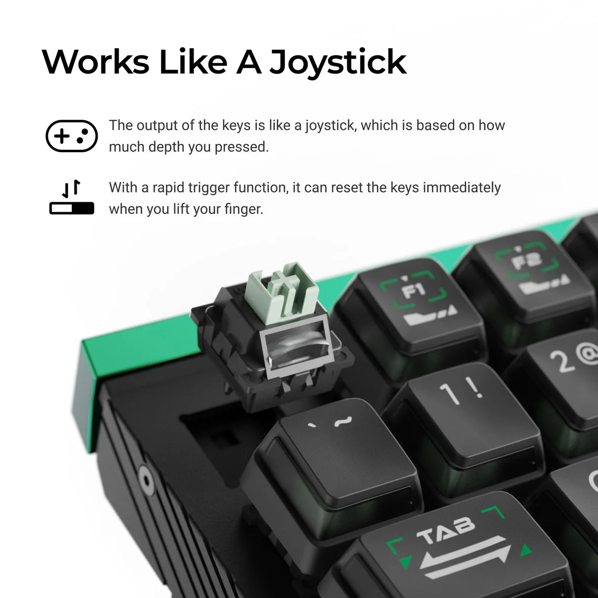 Lemokey L0 HE Clavier de jeu à interrupteur magnétique à une main