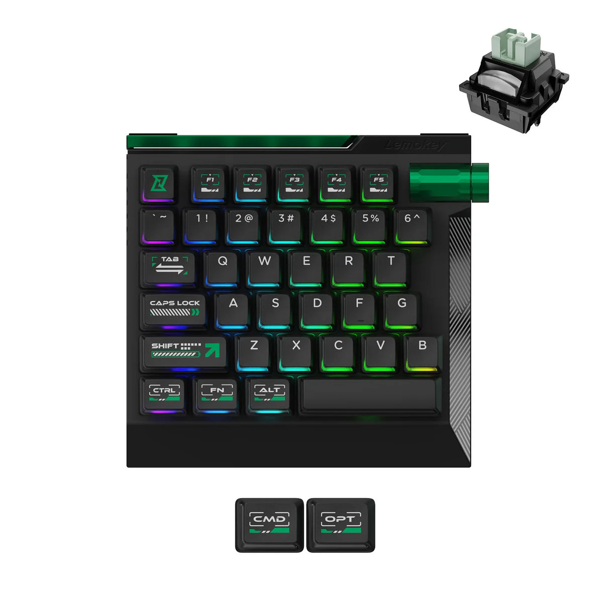 Lemokey L0 HE Clavier de jeu à interrupteur magnétique à une main