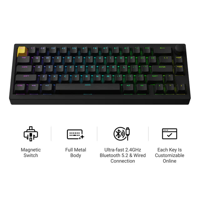 Lemokey P2 HE Interrupteur Magnétique Sans Fil Clavier de Jeu Personnalisé (Disposition US ANSI)