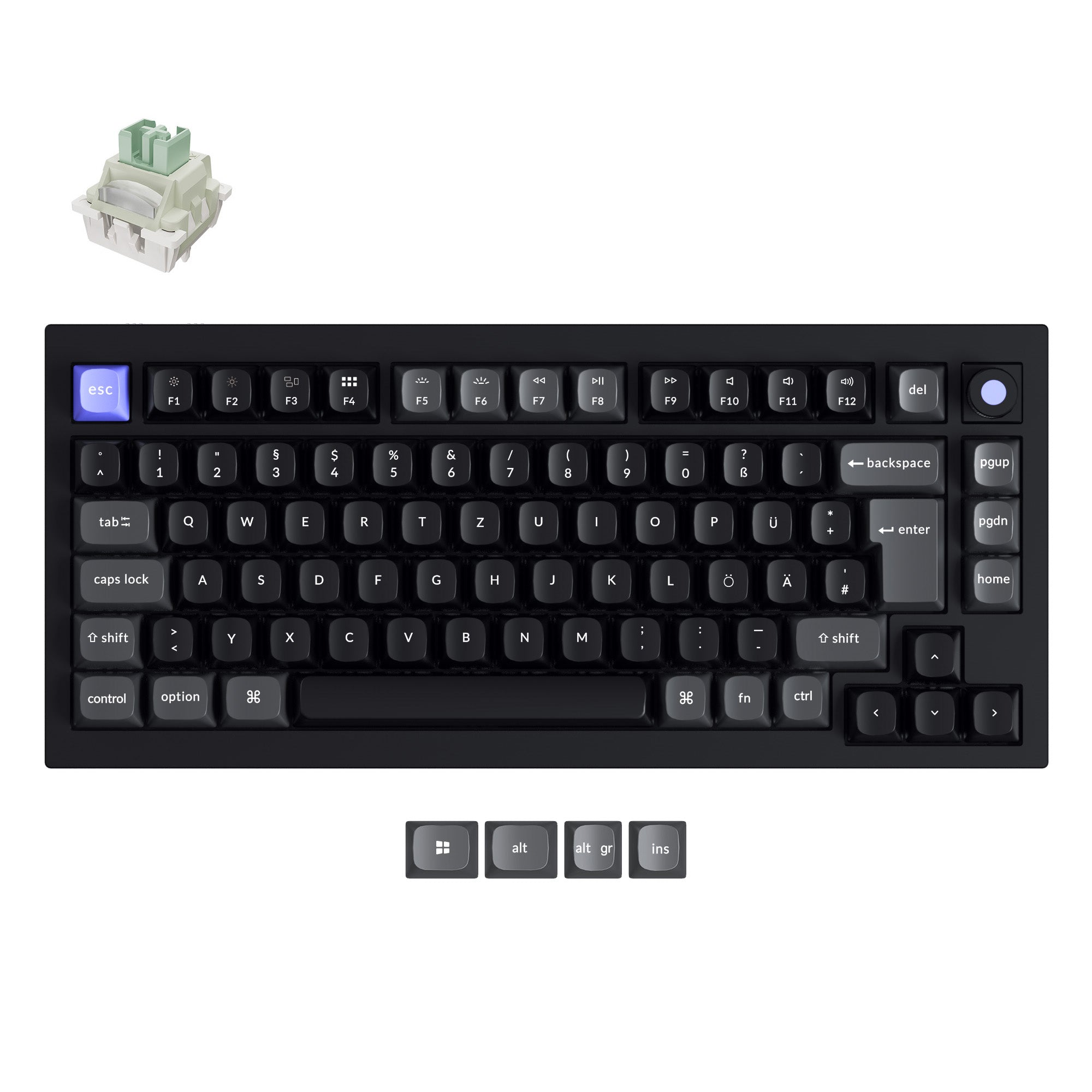 Keychron Q1 HE 8K Wired Magnetic Switch Keyboard ISO Layout Collection