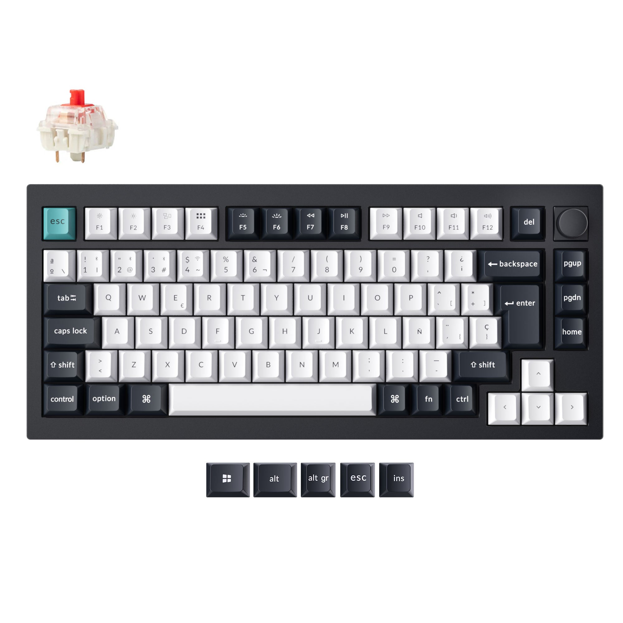 Keychron Q1 Max QMK/VIA Clavier mécanique personnalisé sans fil Collection de mises en page ISO