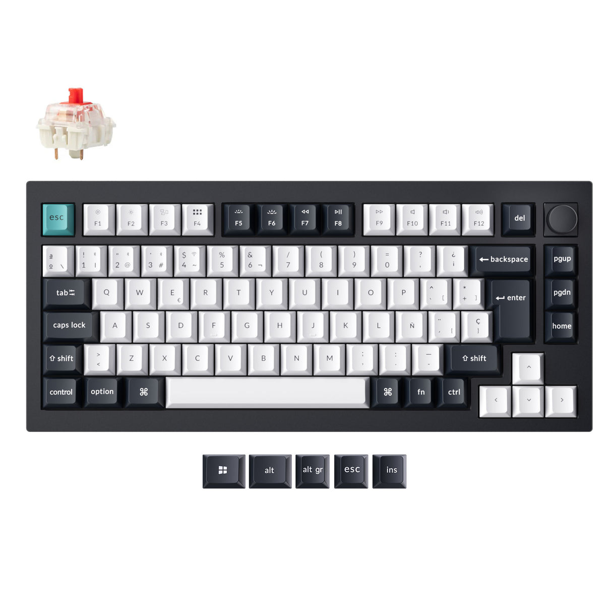 Keychron Q1 Max QMK/VIA Wireless Custom Mechanical Keyboard ISO Layout Collection