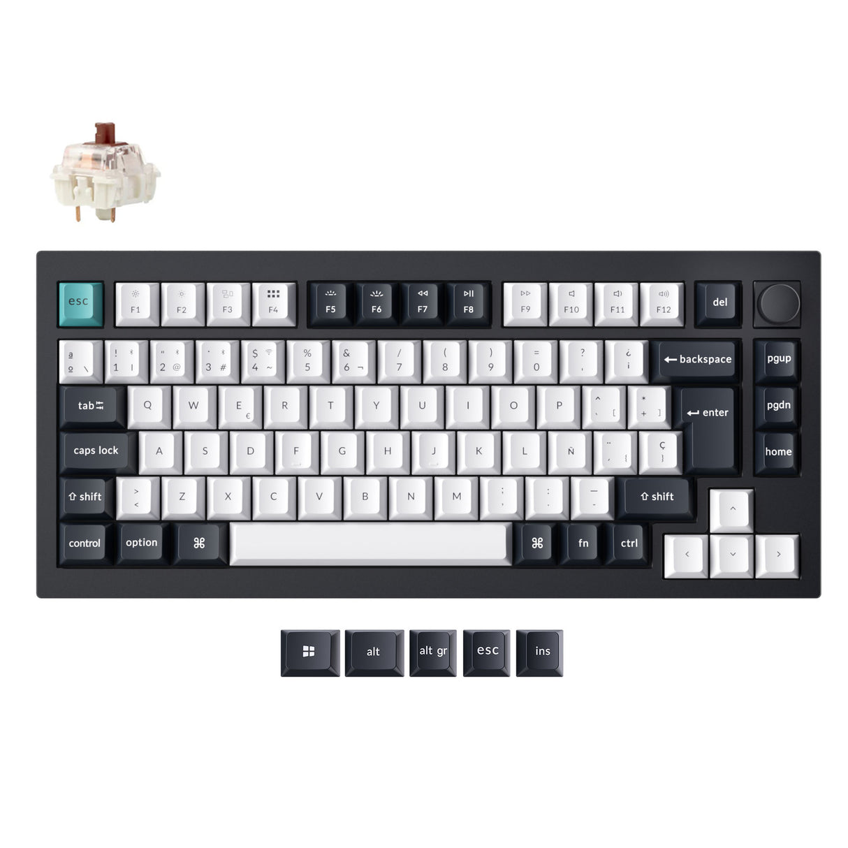 Keychron Q1 Max QMK/VIA Wireless Custom Mechanical Keyboard ISO Layout Collection