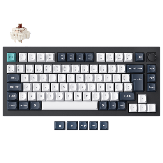 Keychron Q1 Max QMK/VIA Wireless Custom Mechanical Keyboard ISO Layout Collection