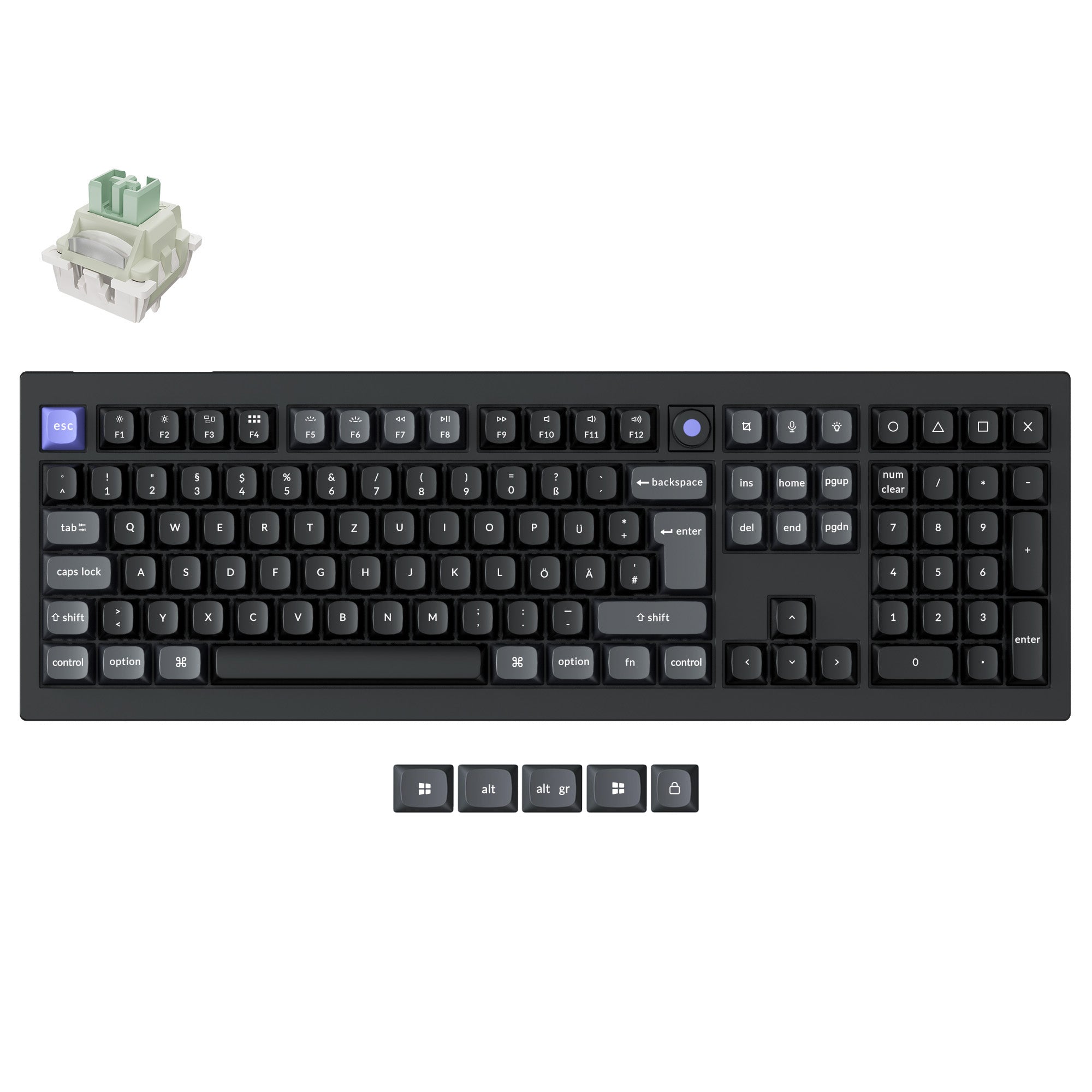 Keychron Q6 HE 8K Wired Magnetic Switch Keyboard ISO Layout Collection