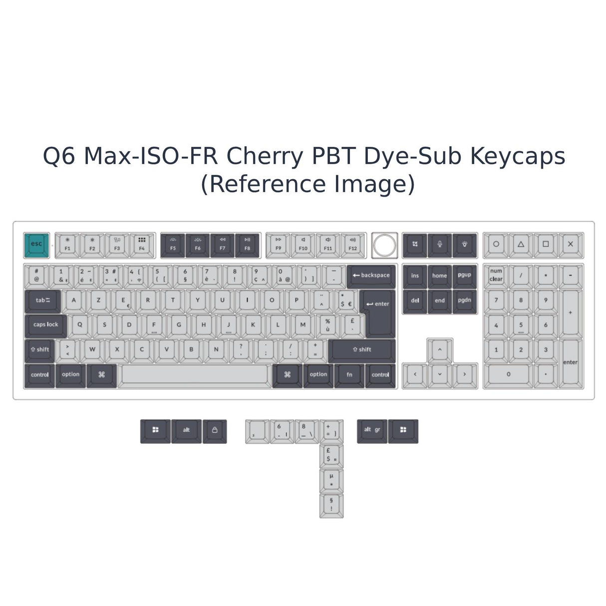 Keychron Q6 Max QMK/VIA Clavier mécanique personnalisé sans fil Collection de mises en page ISO