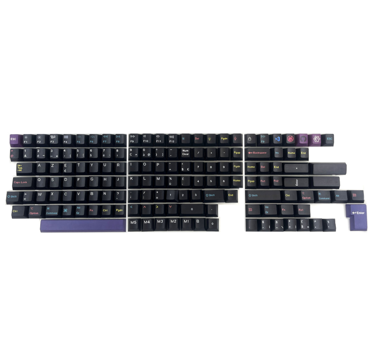 ISO Cherry Profile Dye-Sub PBT Full Set Keycap Set - Developer - Version 2