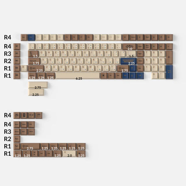 Chasseur de Trésor - Ensemble de Keycaps Complets en PBT Dye-Sub Cherry Profile