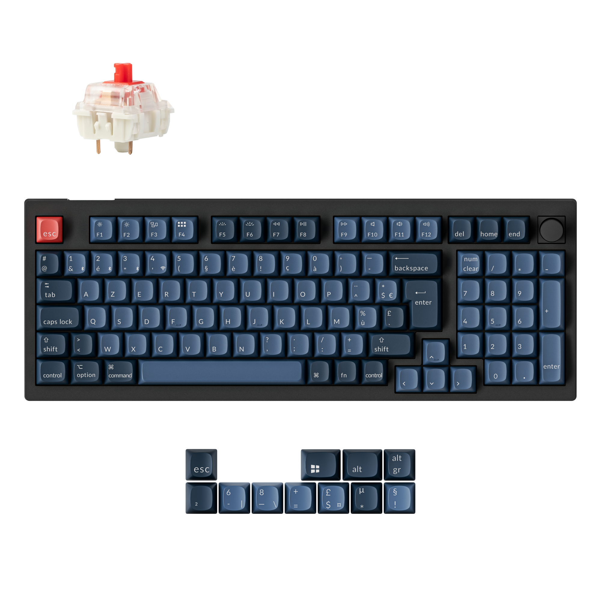 Collection de disposition ISO de clavier mécanique personnalisé sans fil Keychron V5 Max QMK