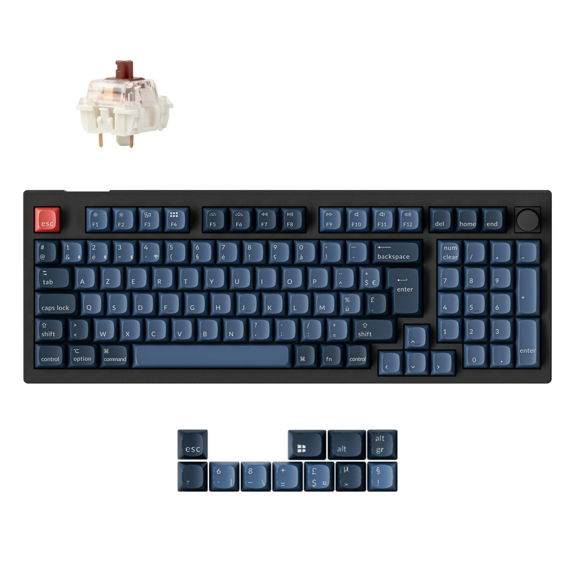 Collection de disposition ISO de clavier mécanique personnalisé sans fil Keychron V5 Max QMK