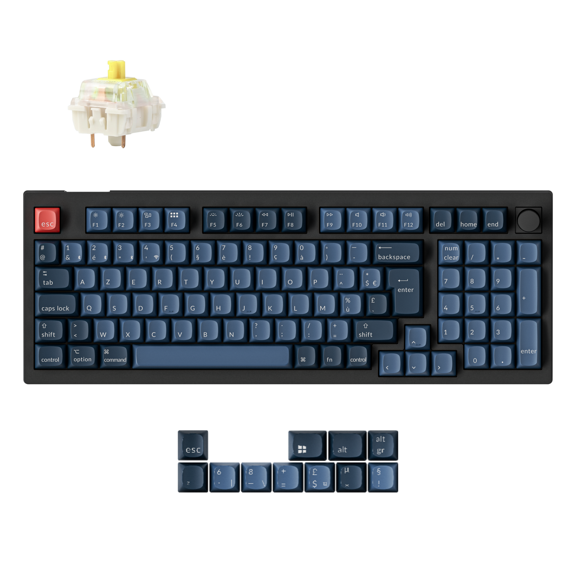 Collection de disposition ISO de clavier mécanique personnalisé sans fil Keychron V5 Max QMK