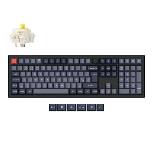 Collection de disposition ISO de clavier mécanique personnalisé sans fil Keychron V6 Max QMK