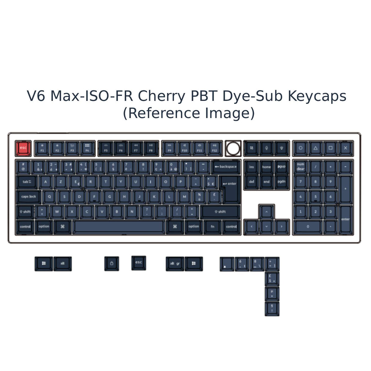 Collection de disposition ISO de clavier mécanique personnalisé sans fil Keychron V6 Max QMK