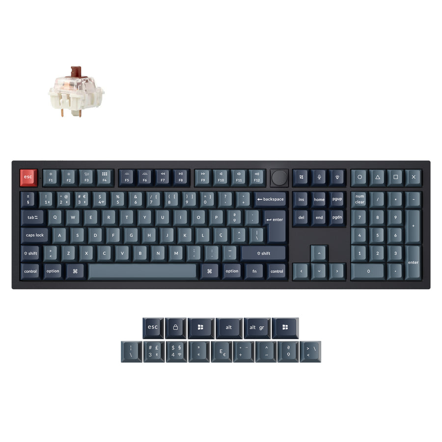 Collection de disposition ISO de clavier mécanique personnalisé sans fil Keychron V6 Max QMK