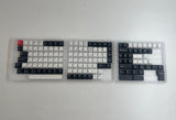 ISO Cherry Thermal Sublimation PBT Keycap Complete Set - Black and White