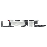 ISO Cherry Thermal Sublimation PBT Keycap Complete Set - Black and White