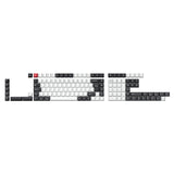 ISO Cherry Thermal Sublimation PBT Keycap Complete Set - Black and White