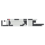 ISO Cherry Thermal Sublimation PBT Keycap Complete Set - Black and White