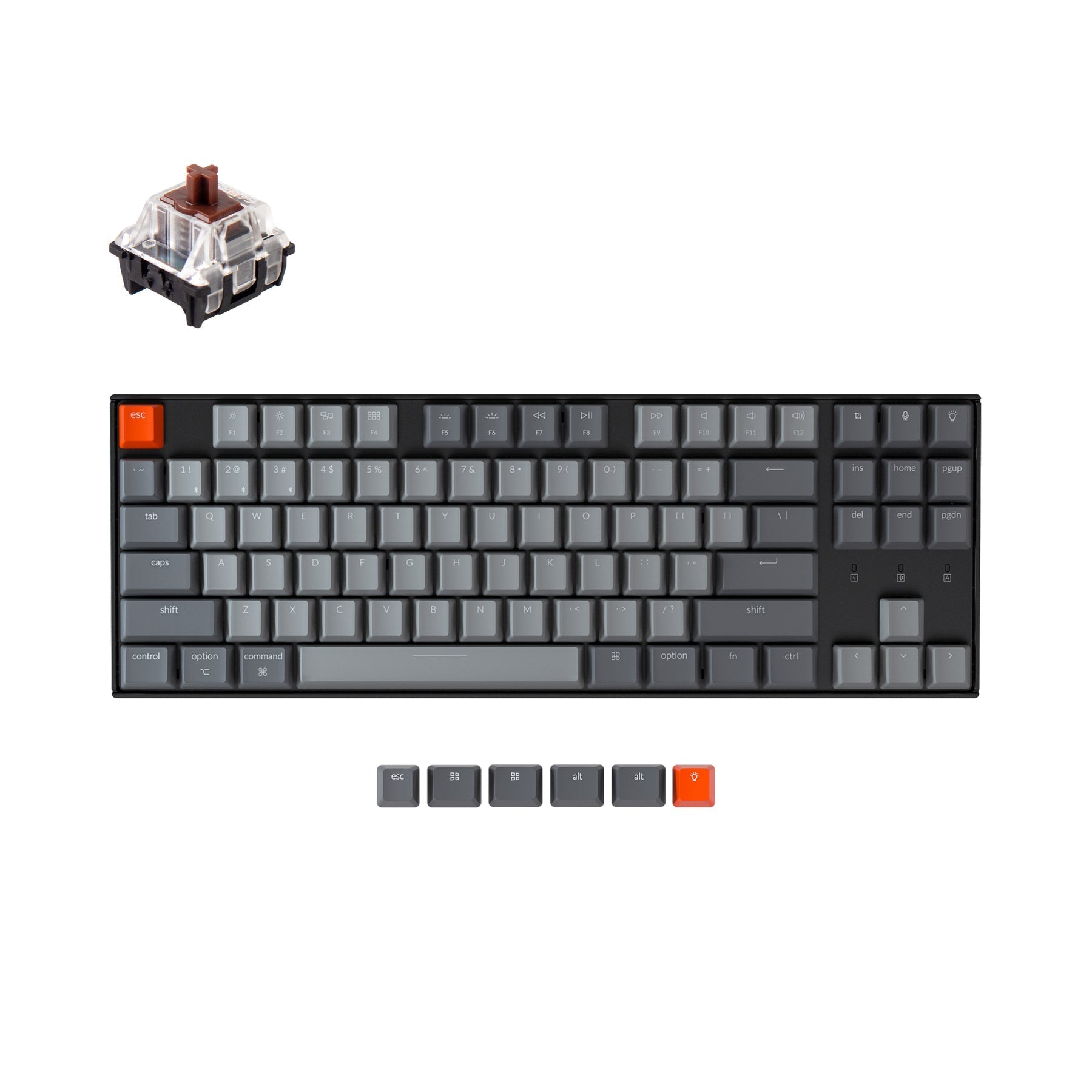 Keychron K8Pro Tenkeyless Wireless Mechanical Keyboard (UK ISO Layout ...
