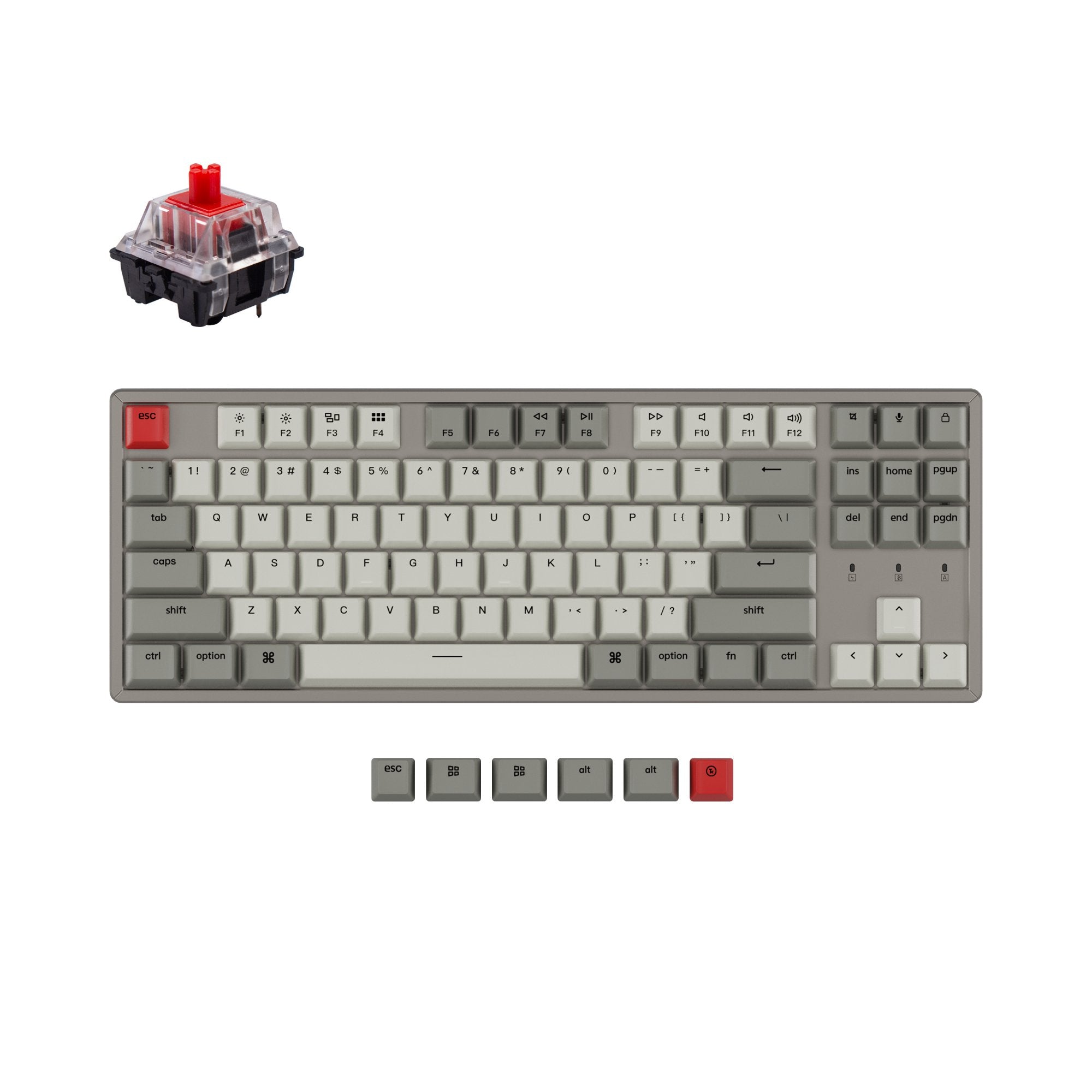Clavier mécanique sans fil Keychron K8 sans rétroéclairage (disposition US ANSI)