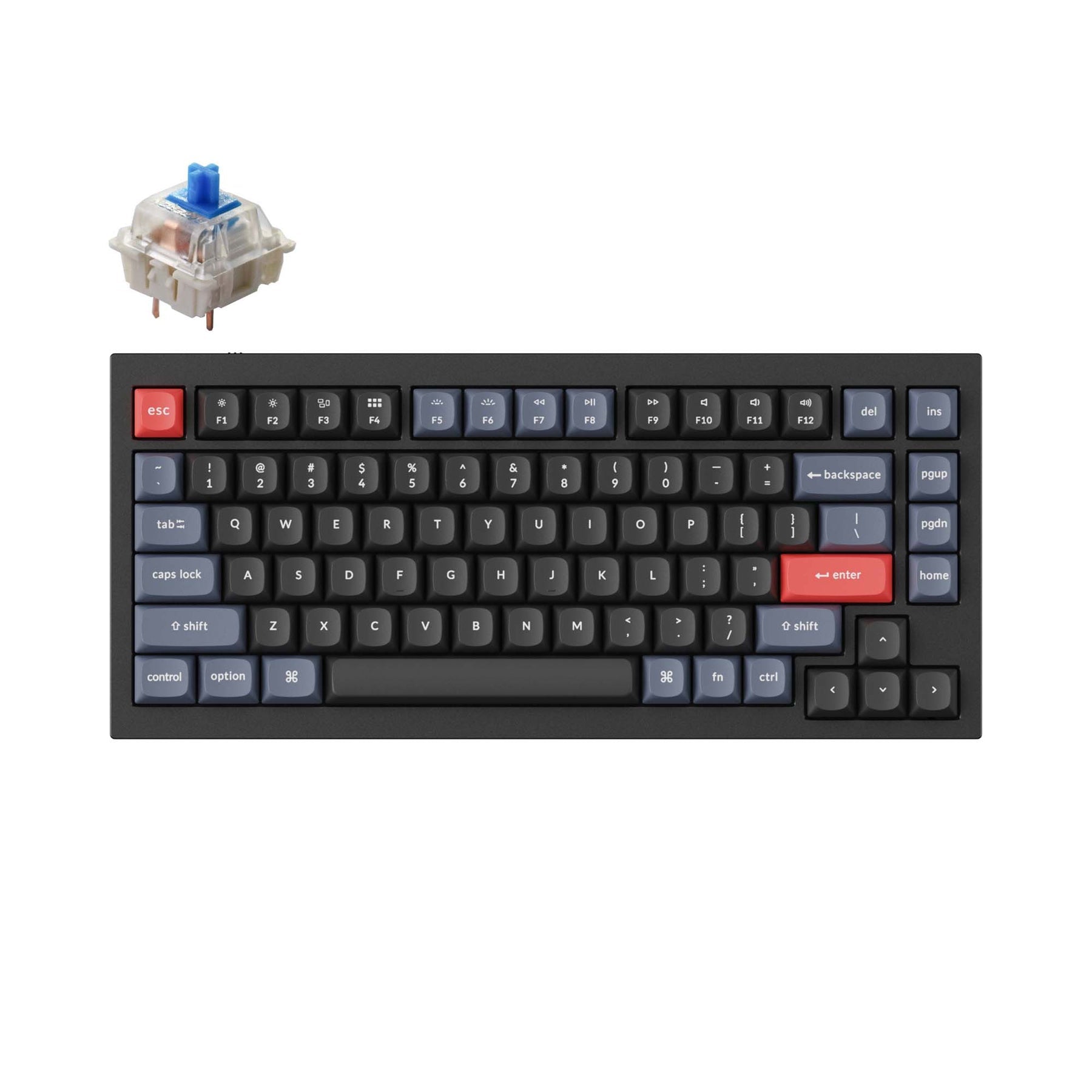 Clavier mécanique personnalisé filaire Keychron Q1 QMK - Version 2 (disposition US ANSI)