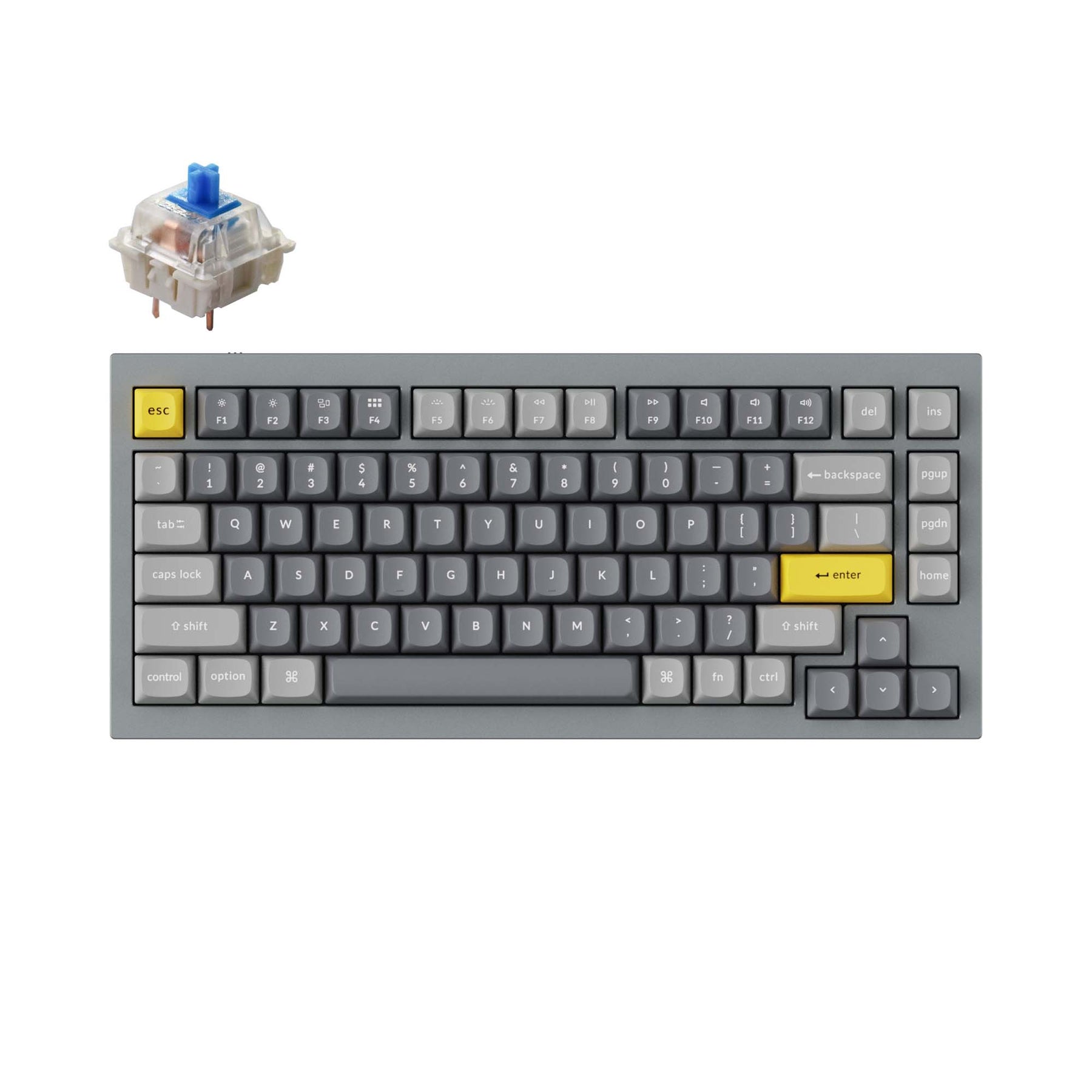 Clavier mécanique personnalisé filaire Keychron Q1 QMK - Version 2 (disposition US ANSI)