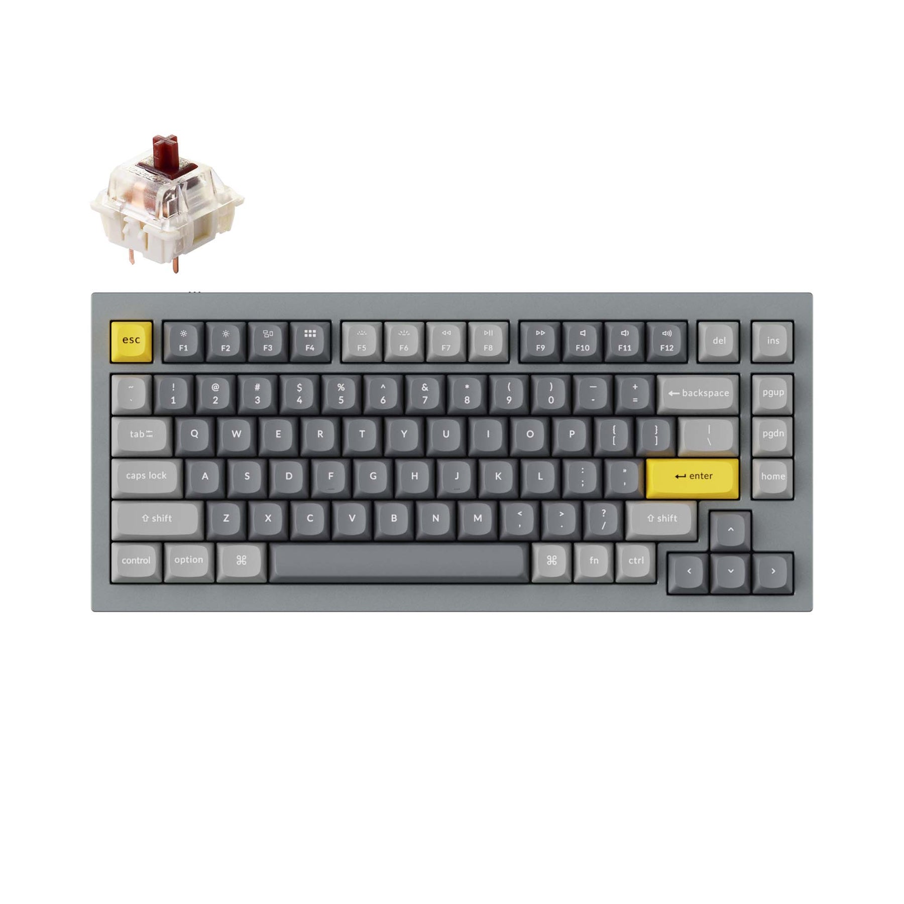 Clavier mécanique personnalisé filaire Keychron Q1 QMK - Version 2 (disposition US ANSI)