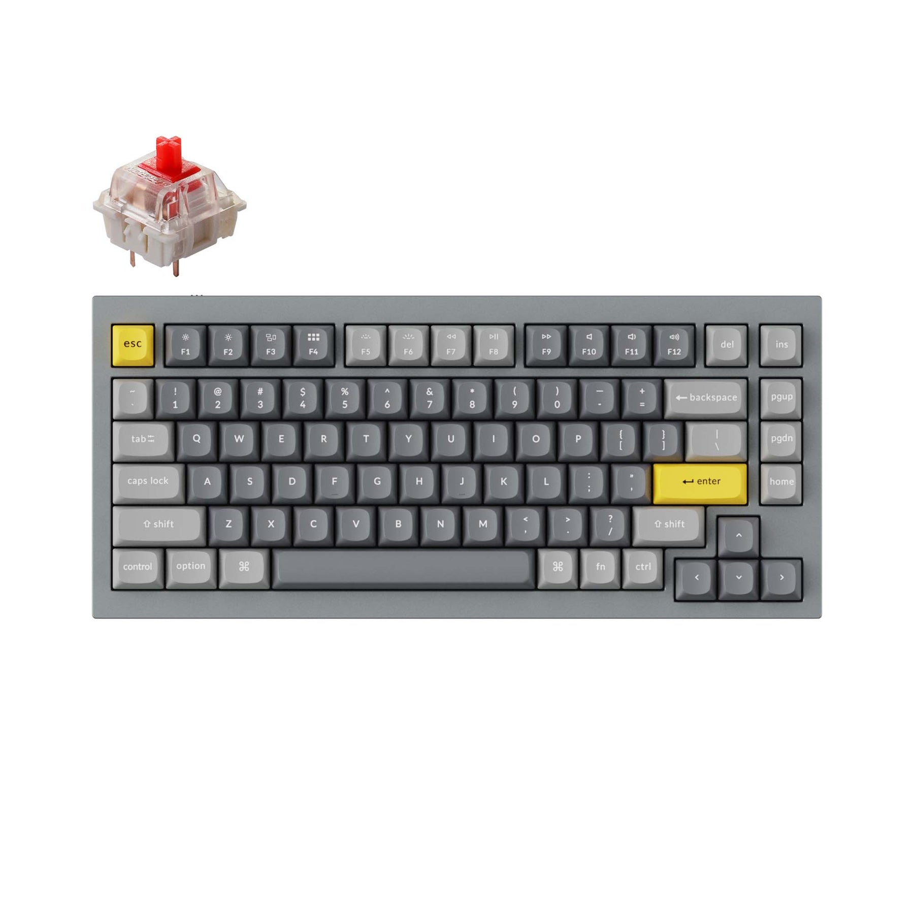 Clavier mécanique personnalisé filaire Keychron Q1 QMK - Version 2 (disposition US ANSI)